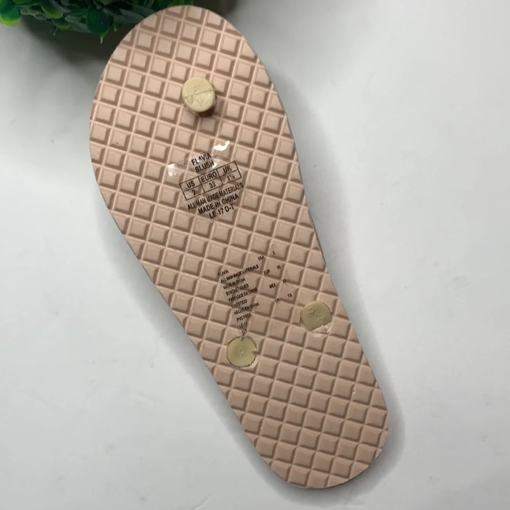 Michael Kors Blush Rose Gold Glitter Flip Flops